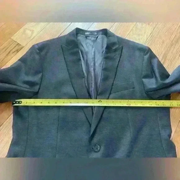 Ralph Lauren Mens Blazer Gray 100% Wool 2 Button Lined Jacket Sport Coat Sz 42L - Picture 13 of 16